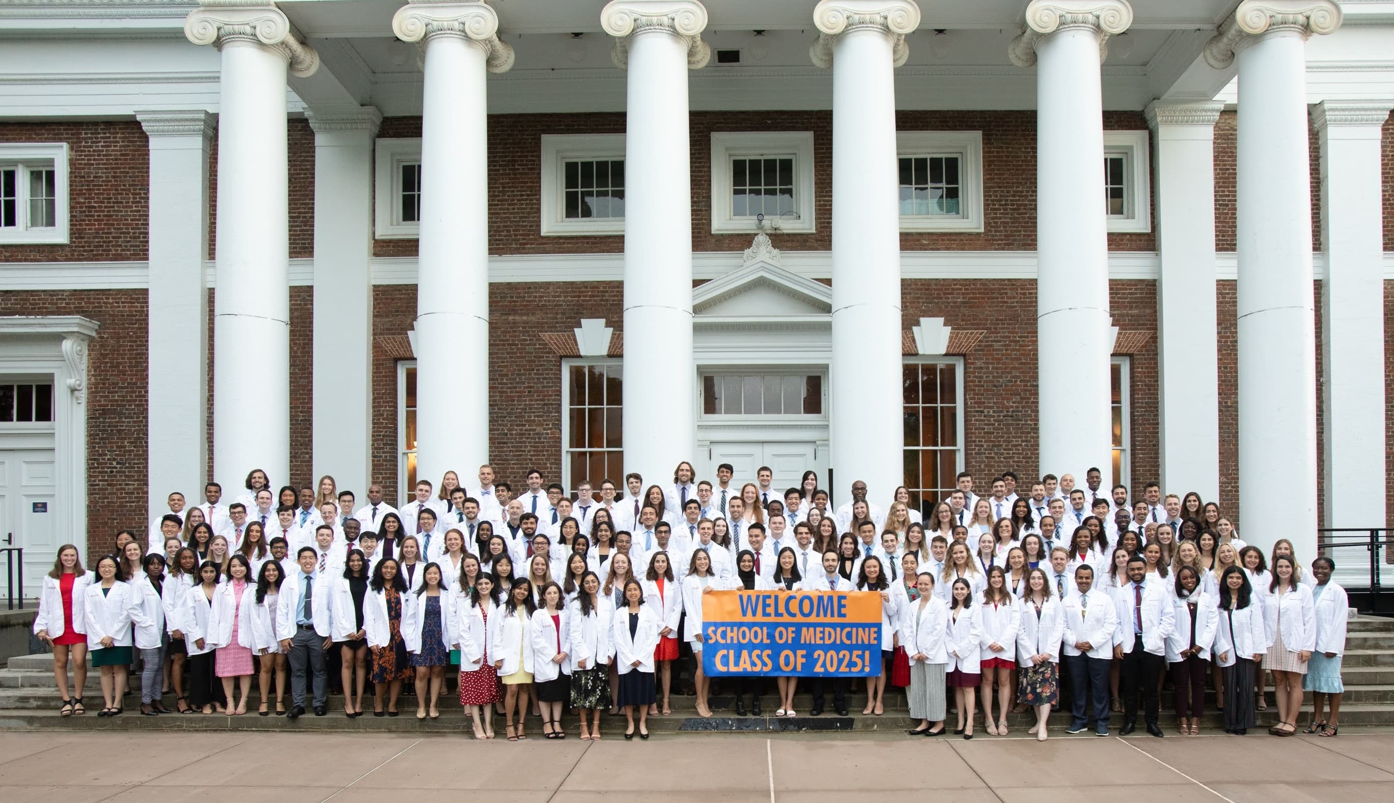 Students celebrating medical school success