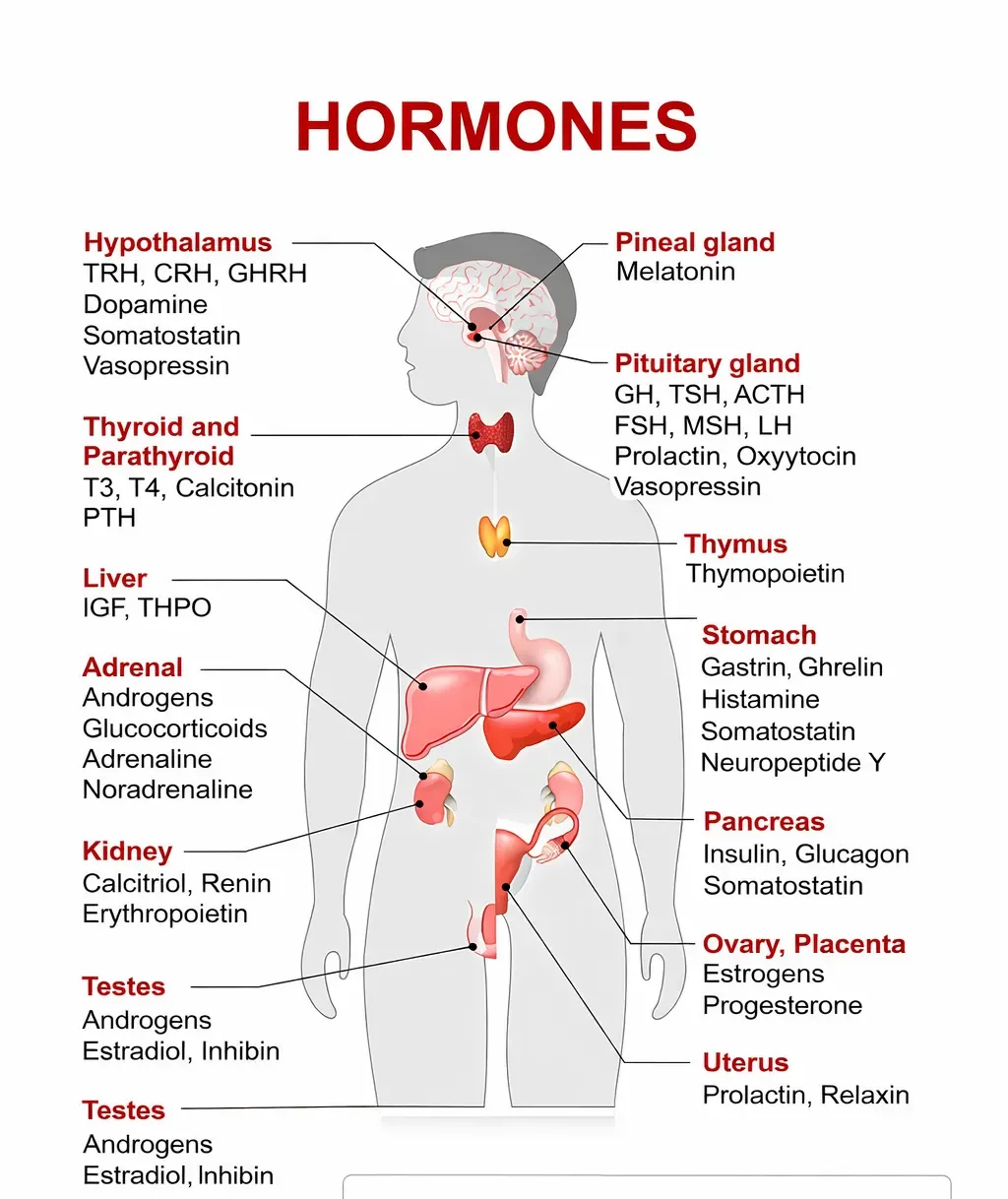 Diagram from the Endocrine System MCAT notes
