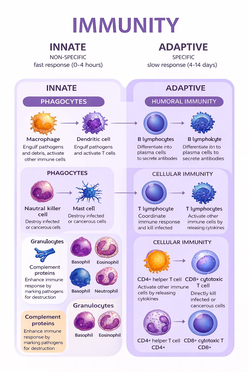Diagram from the Immune System MCAT notes