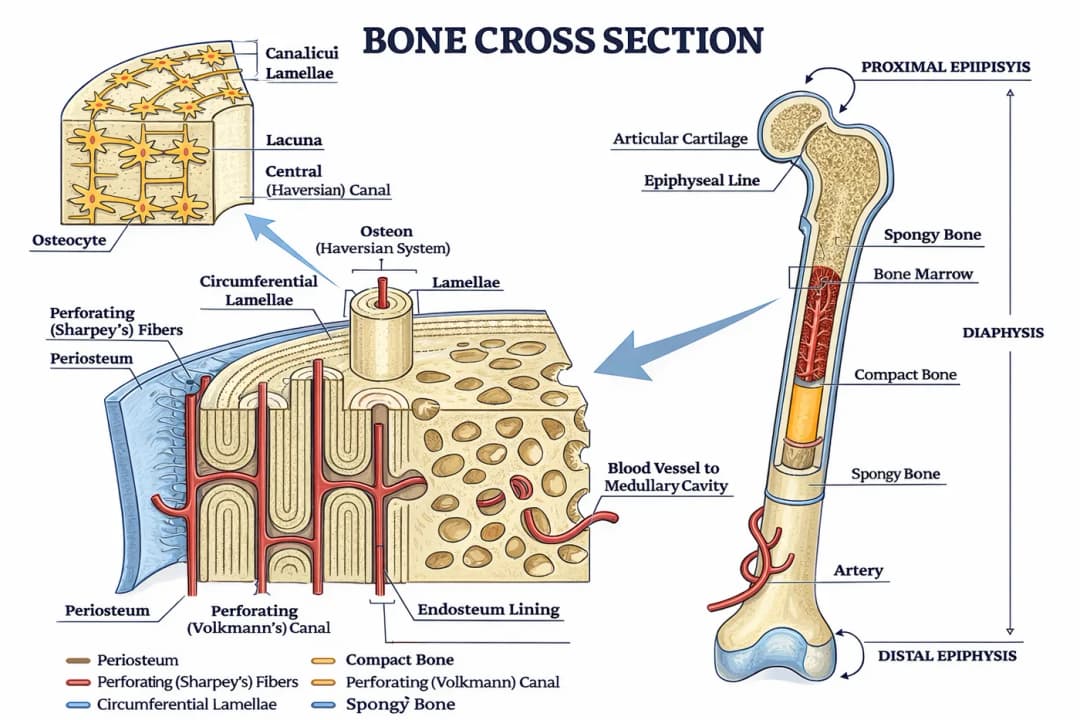 Diagram from the Musculoskeletal System MCAT notes
