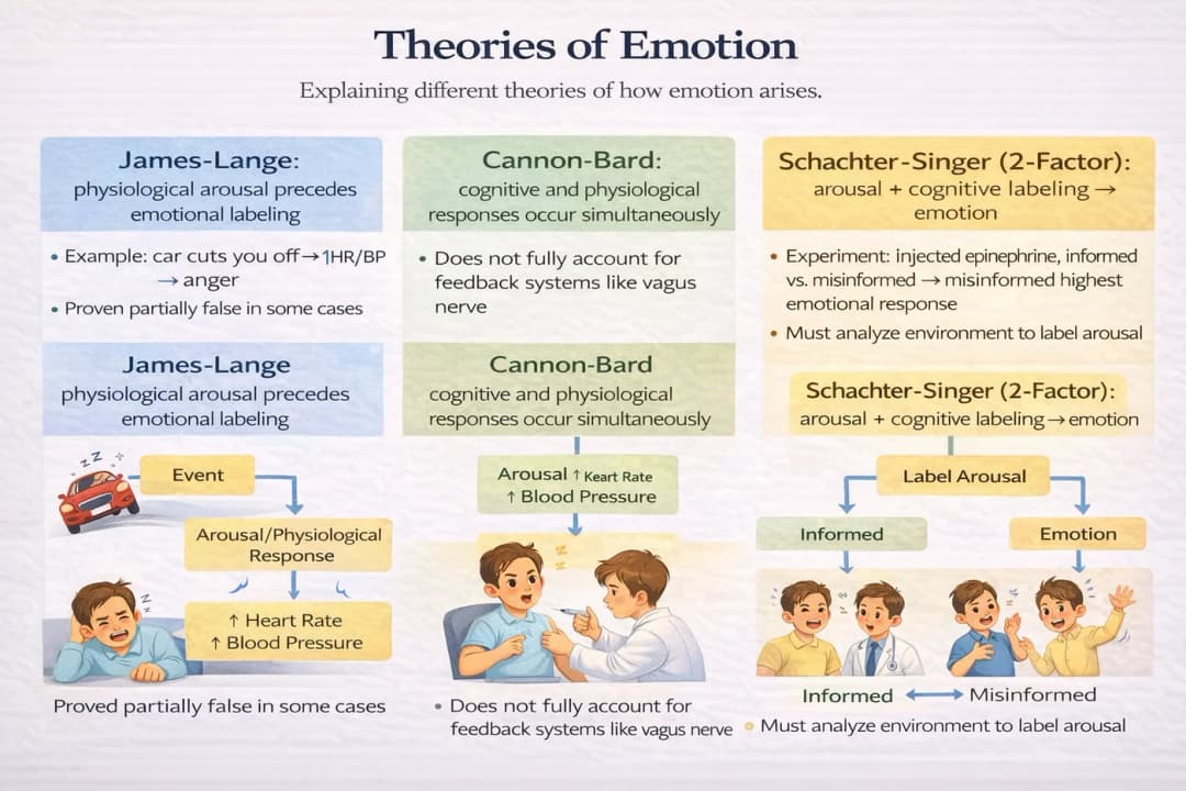 Diagram from the Motivation, Emotion, and Stress MCAT notes