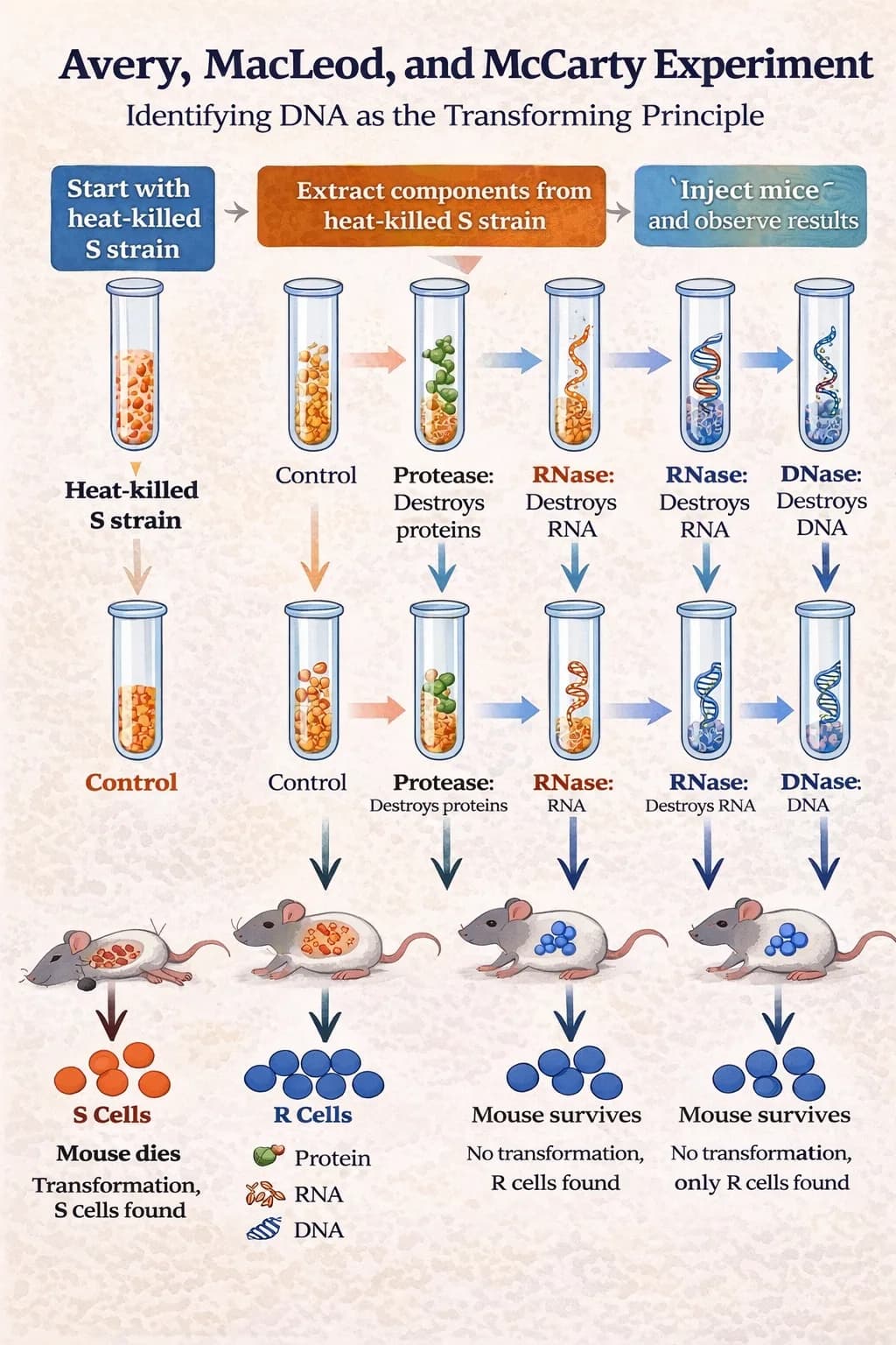 Diagram from the Genetics and Evolution MCAT notes