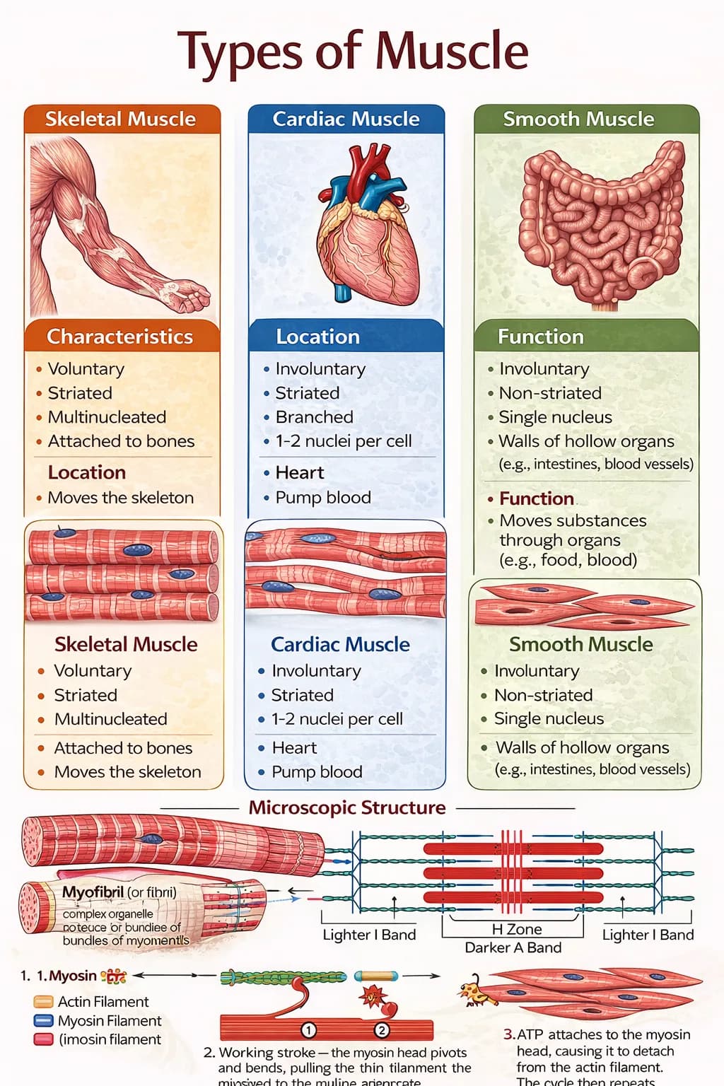 Diagram from the Musculoskeletal System MCAT notes