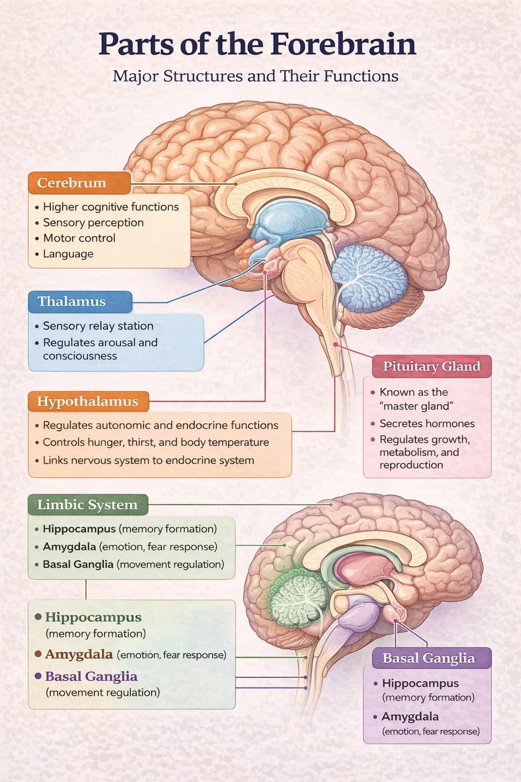 Diagram from the Biology and Behavior MCAT notes